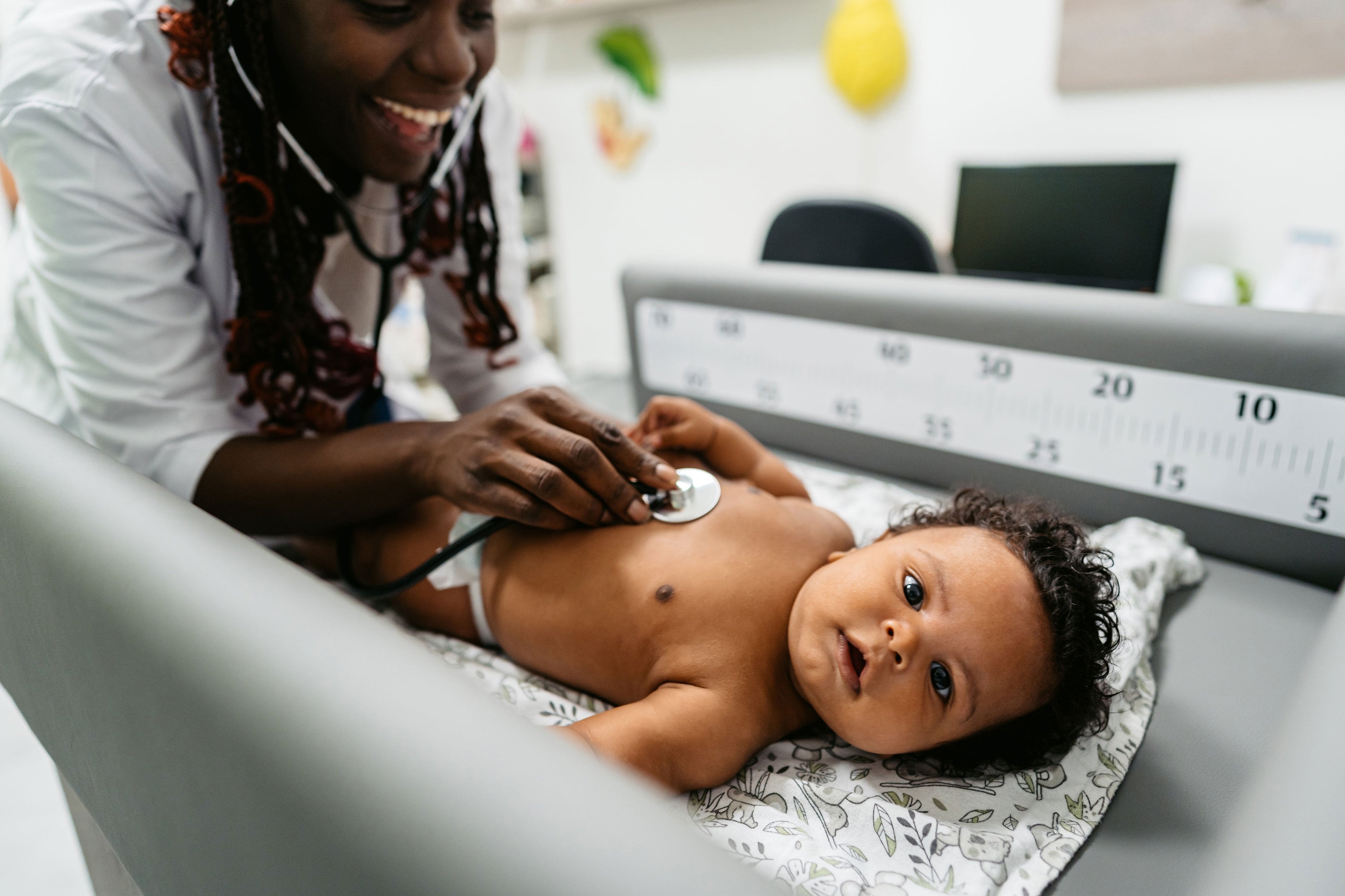 Pediatric visit with a young child